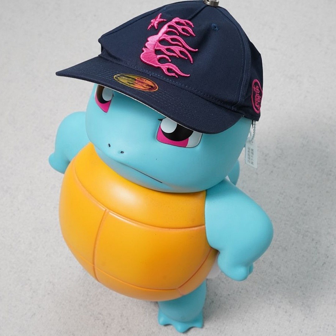 HELLSTAR FLAME EMBROIDERED CAP NAVY/PINK