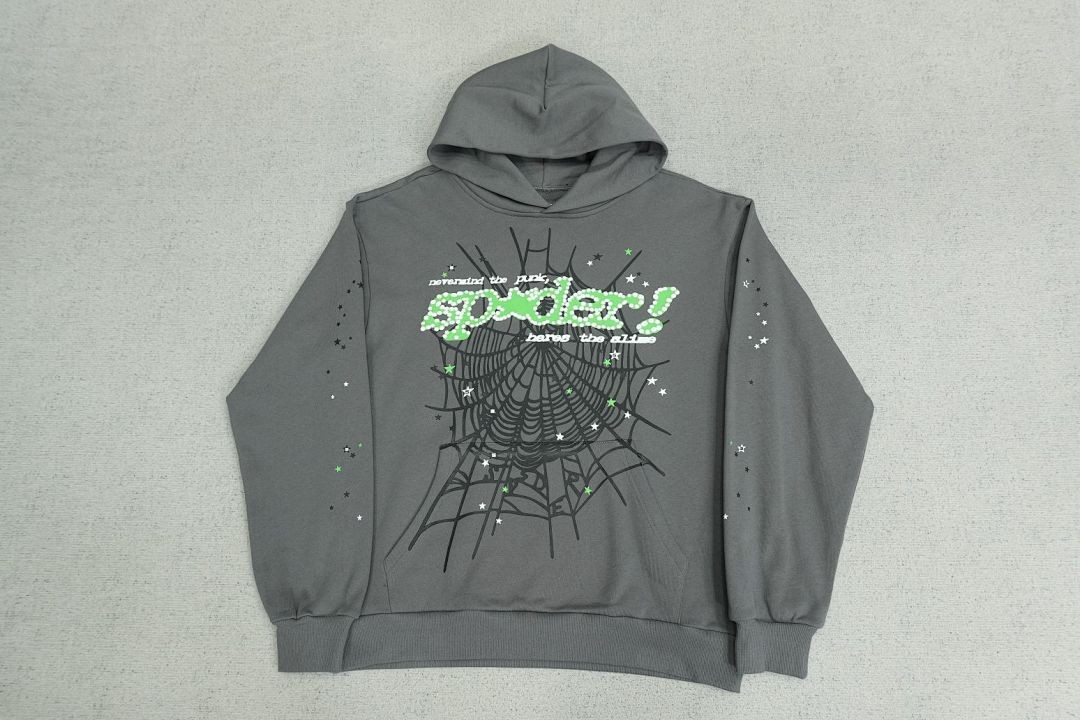 SP5DER PUNK V2 HOODIE SLATE GREY