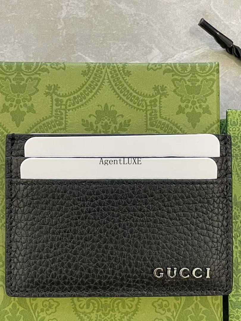 GUCCI LEATHER CARD CASE WITH LOGO