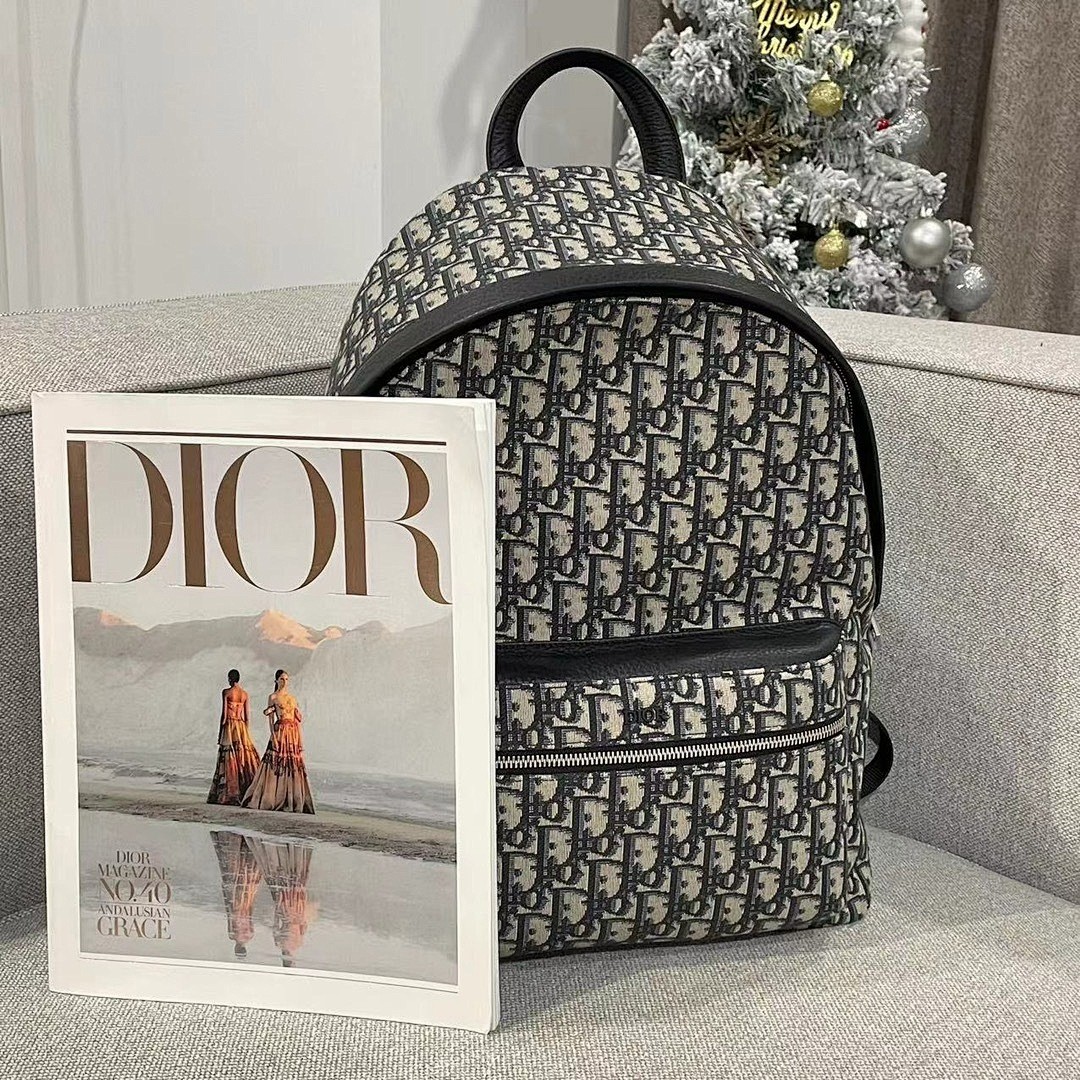 DIOR RIDER BACKPACK DIOR OBLIQUE JACQUARD CANVAS