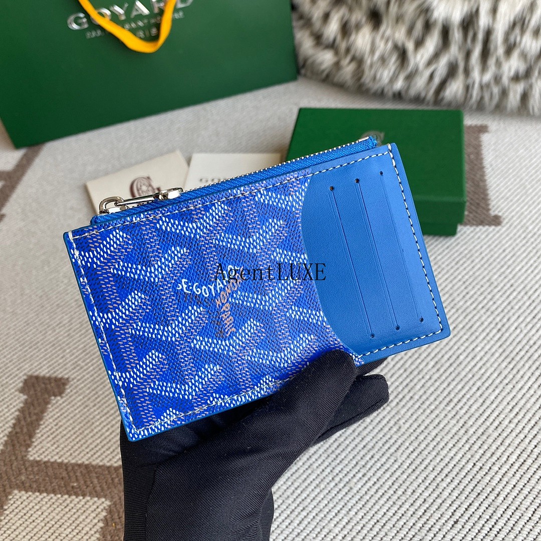 GOYARD SAINT-SULPICE CARD WALLET BLUE