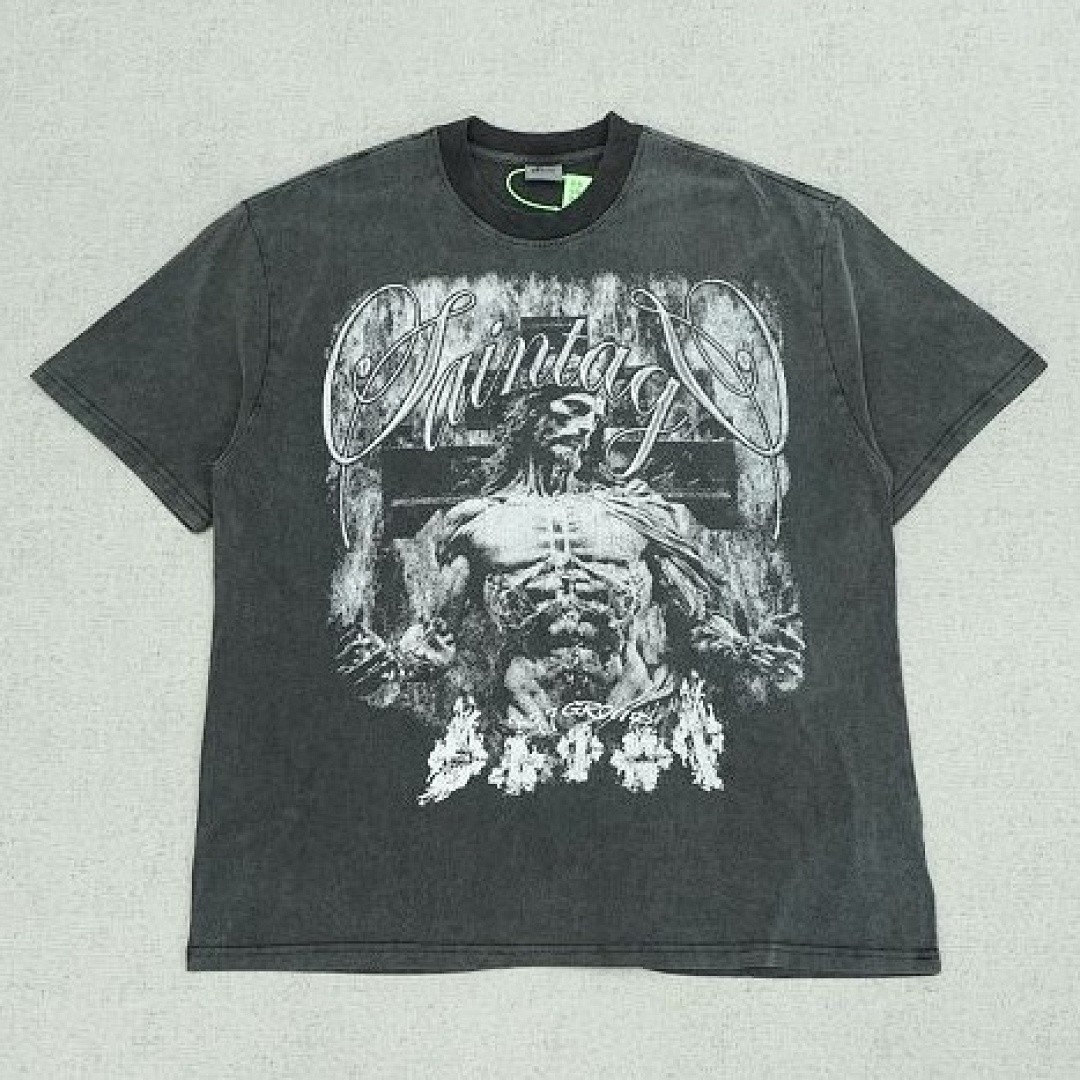SAINT MICHAEL CHO NIRVANA REBIRTH OLD WASHED T-SHIRT BLACK