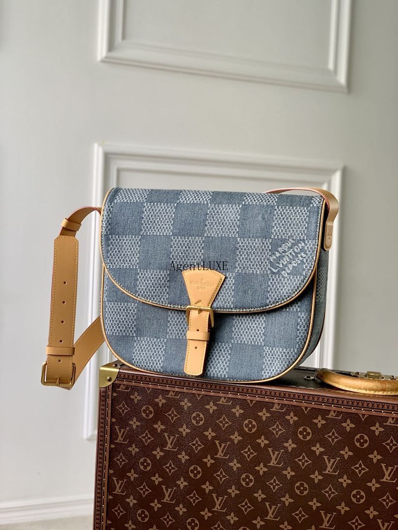 LOUIS VUITTON MONTSOURIS MESSENGER MM DAMIER DENIM BLUE