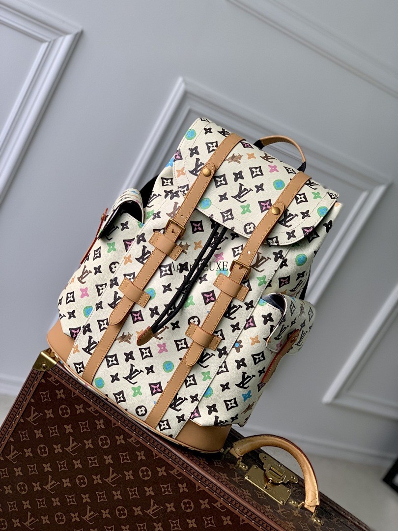 LOUIS VUITTON X TYLER, THE CREATOR MONOGRAM CRAGGY CHRISTOPHER BACKPACK MM VANILLA