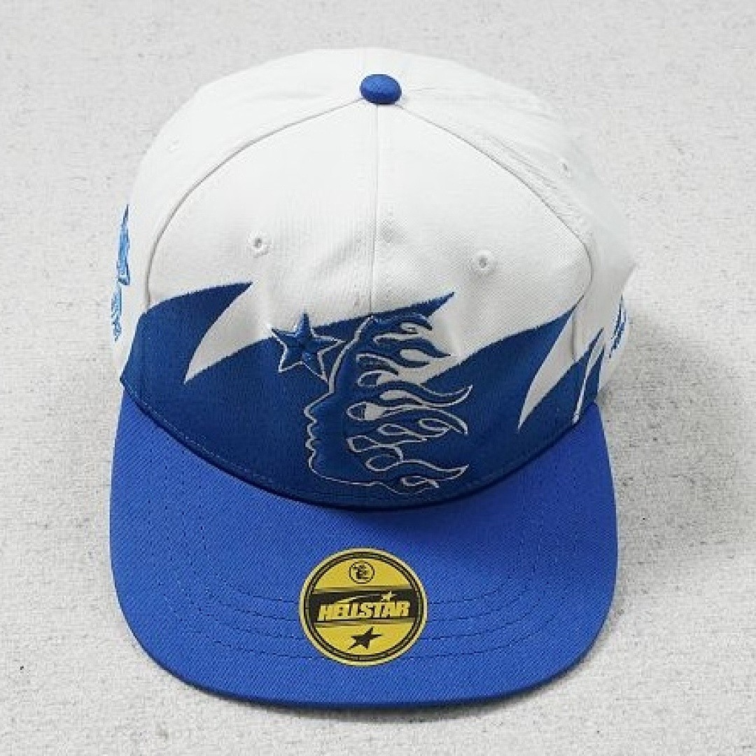 HELLSTAR SHARK TEETH SNAPBACK OFF WHITE/ROYAL BLUE