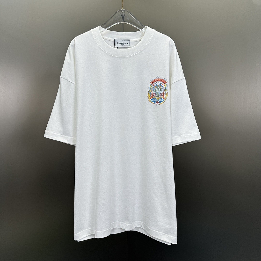CASABLANCA CASA WAY SKATE SHORT SLEEVE T-SHIRT WHITE | QC 照片和