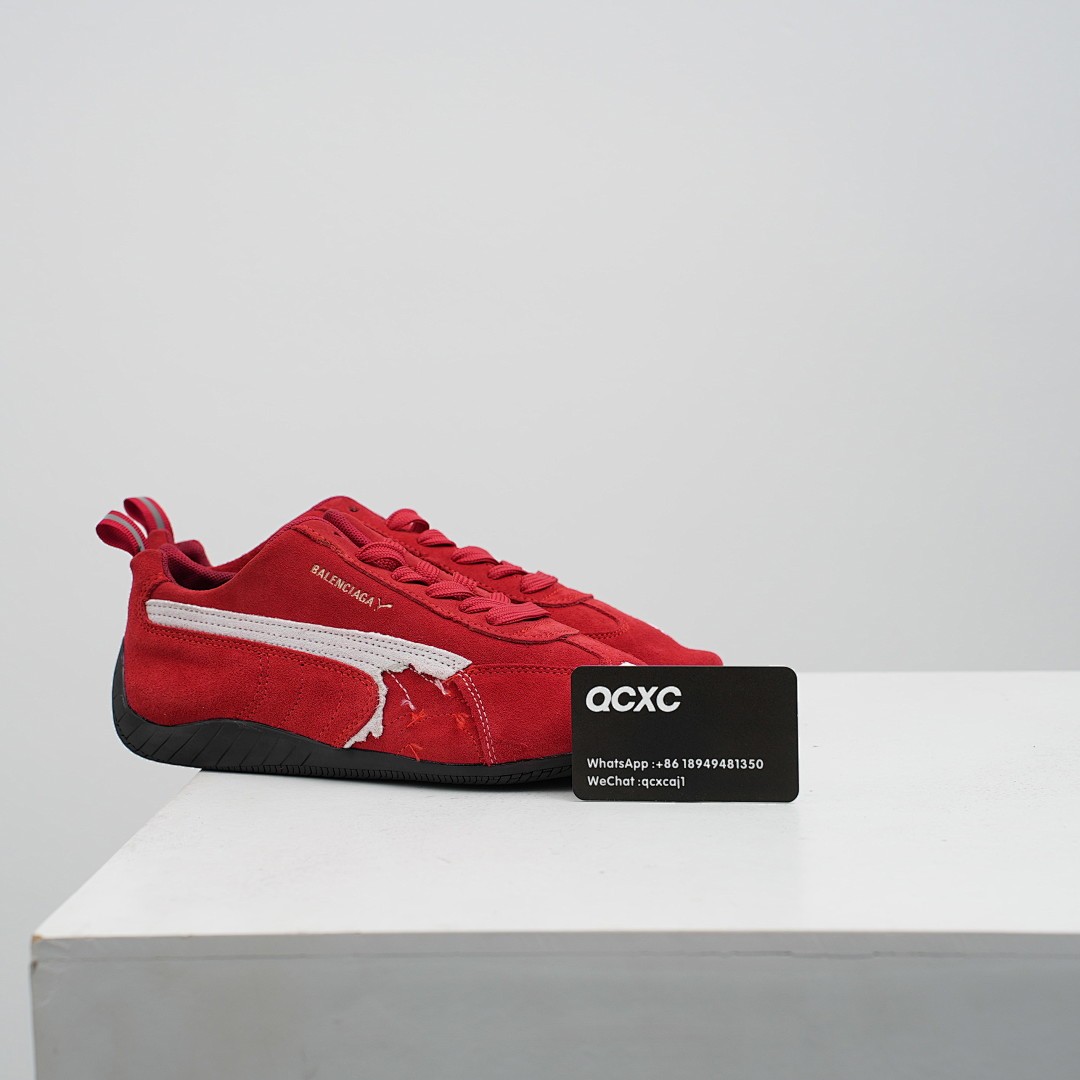 BALENCIAGA X PUMA SPEEDCAT RED SUEDE
