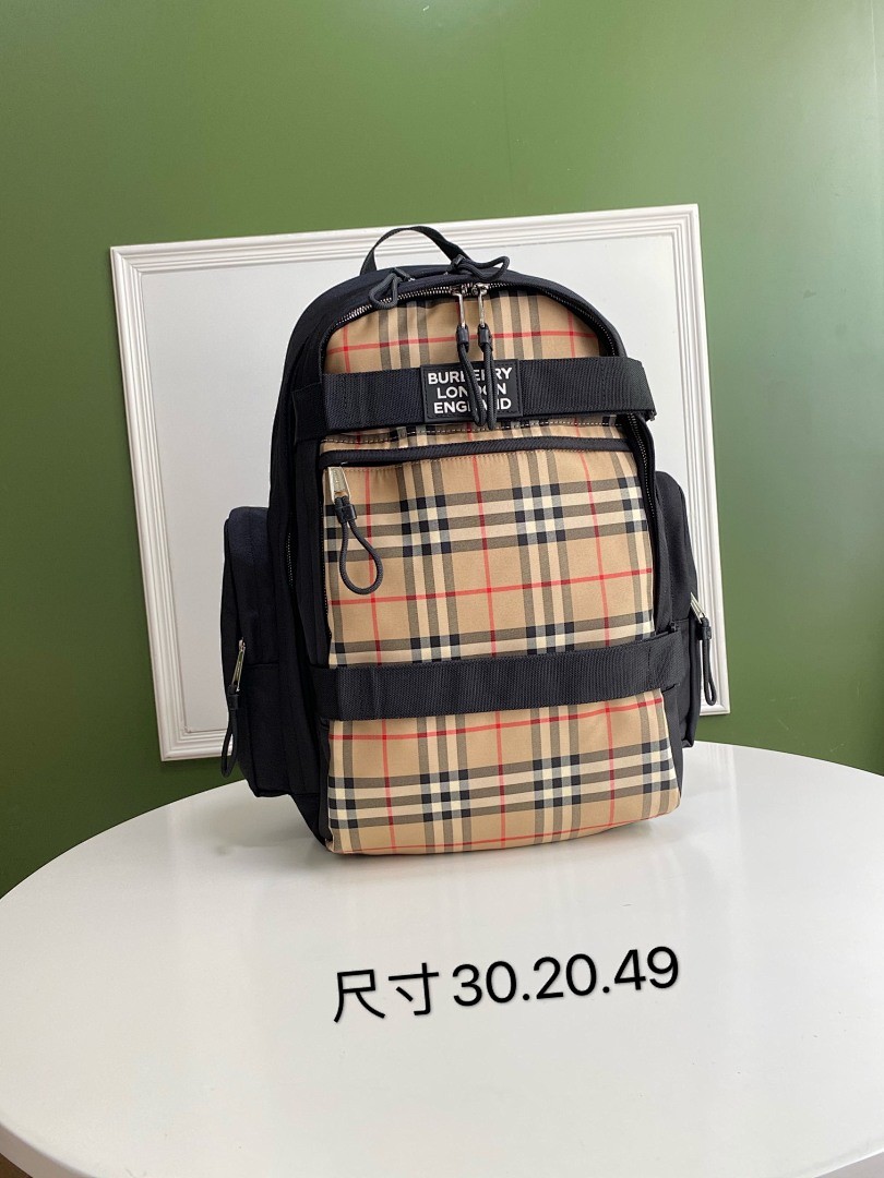 BURBERRY VINTAGE CHECK AND NYLON JETT BACKPACK