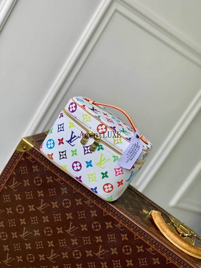 LOUIS VUITTON MONOGRAM MULTICOLOUR NICE MINI VANITY CASE WHITE
