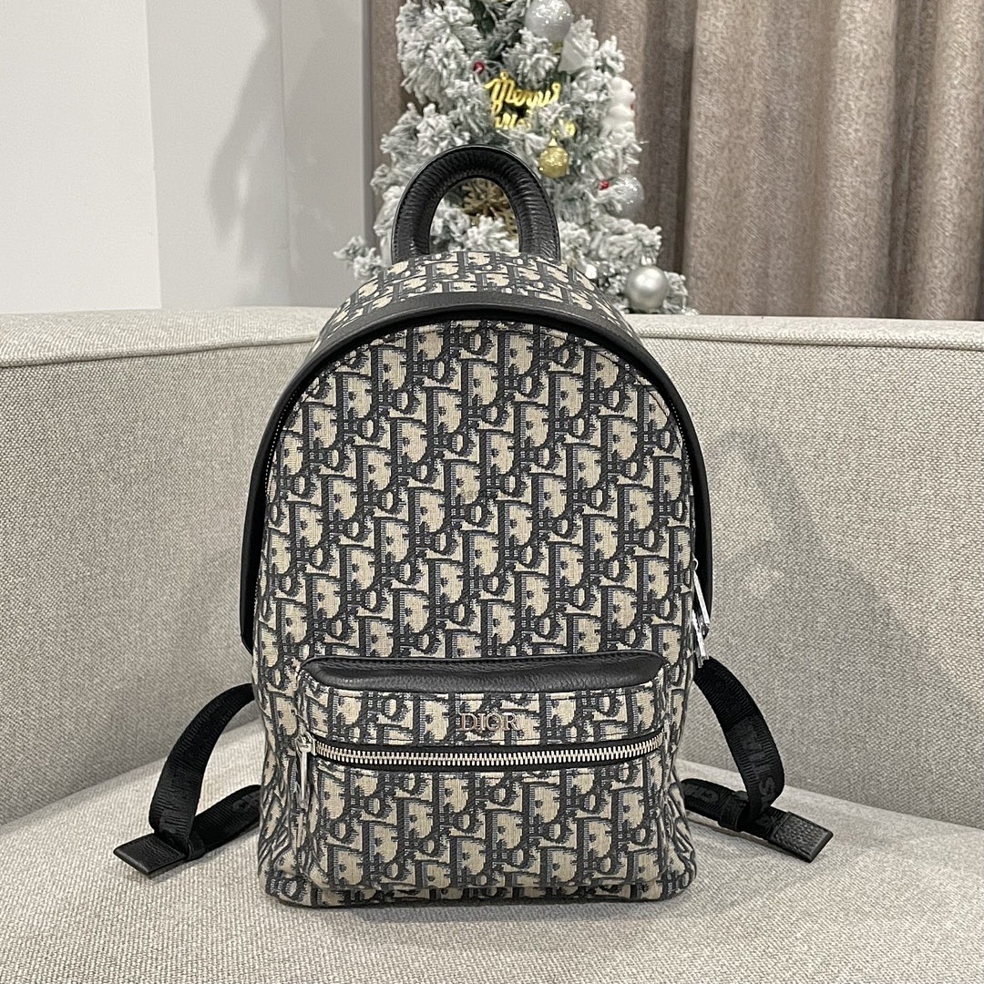 DIOR RIDER BACKPACK DIOR OBLIQUE JACQUARD BLUE