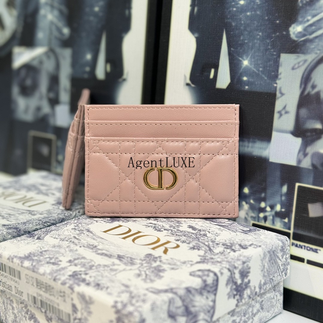 DIOR CARO CARD HOLDER CANNAGE CALFSKIN