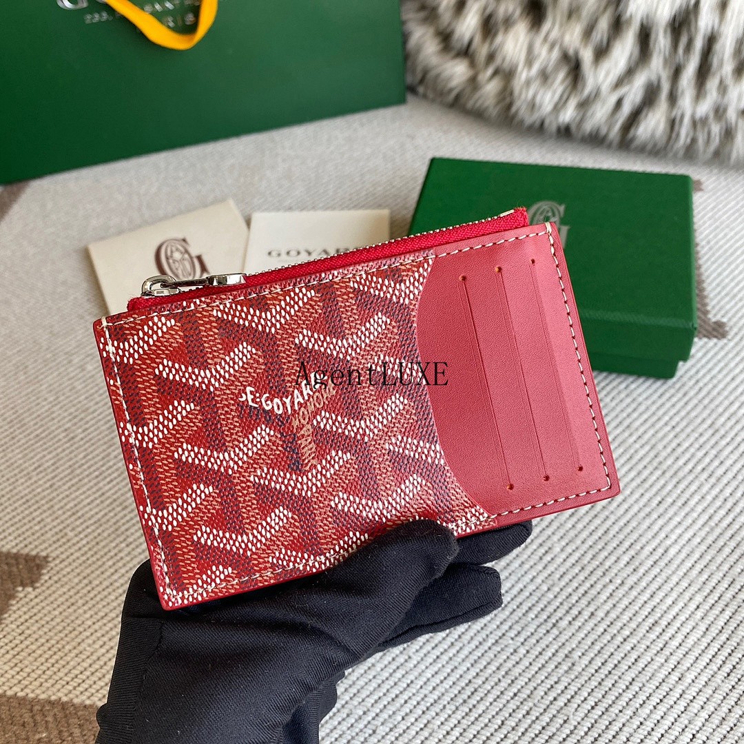 GOYARD INSERT VICTOIRE CARD WALLET RED