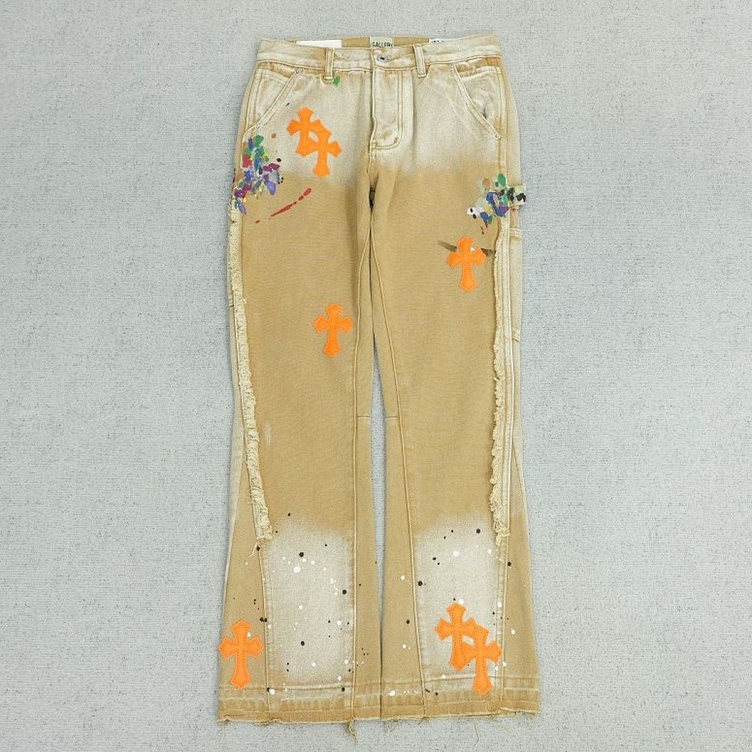 CHROME HEARTS X GALLERY DEPT. CROSS PATCH FLARE DENIM JEANS