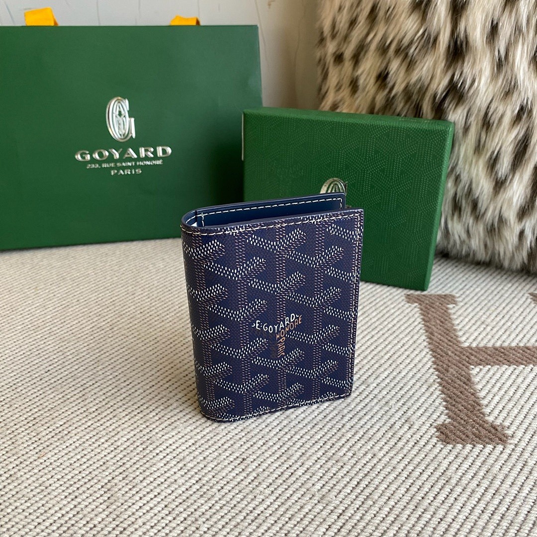 GOYARD SAINT PIERRE CARD HOLDER NAVY