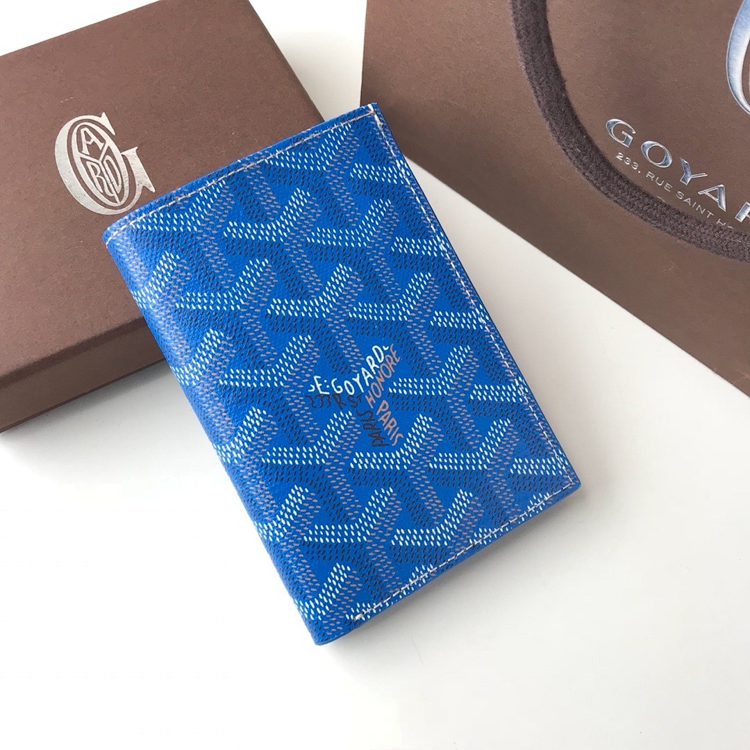 GOYARD SAINT-MARC CARD WALLET BLUE