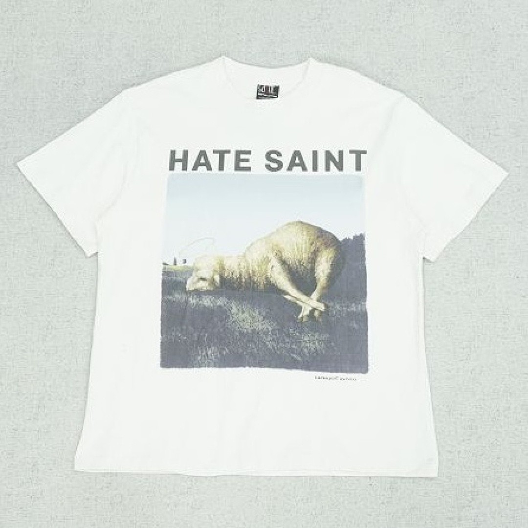 SAINT MICHAEL HATE SHEEP T-SHIRT WHITE