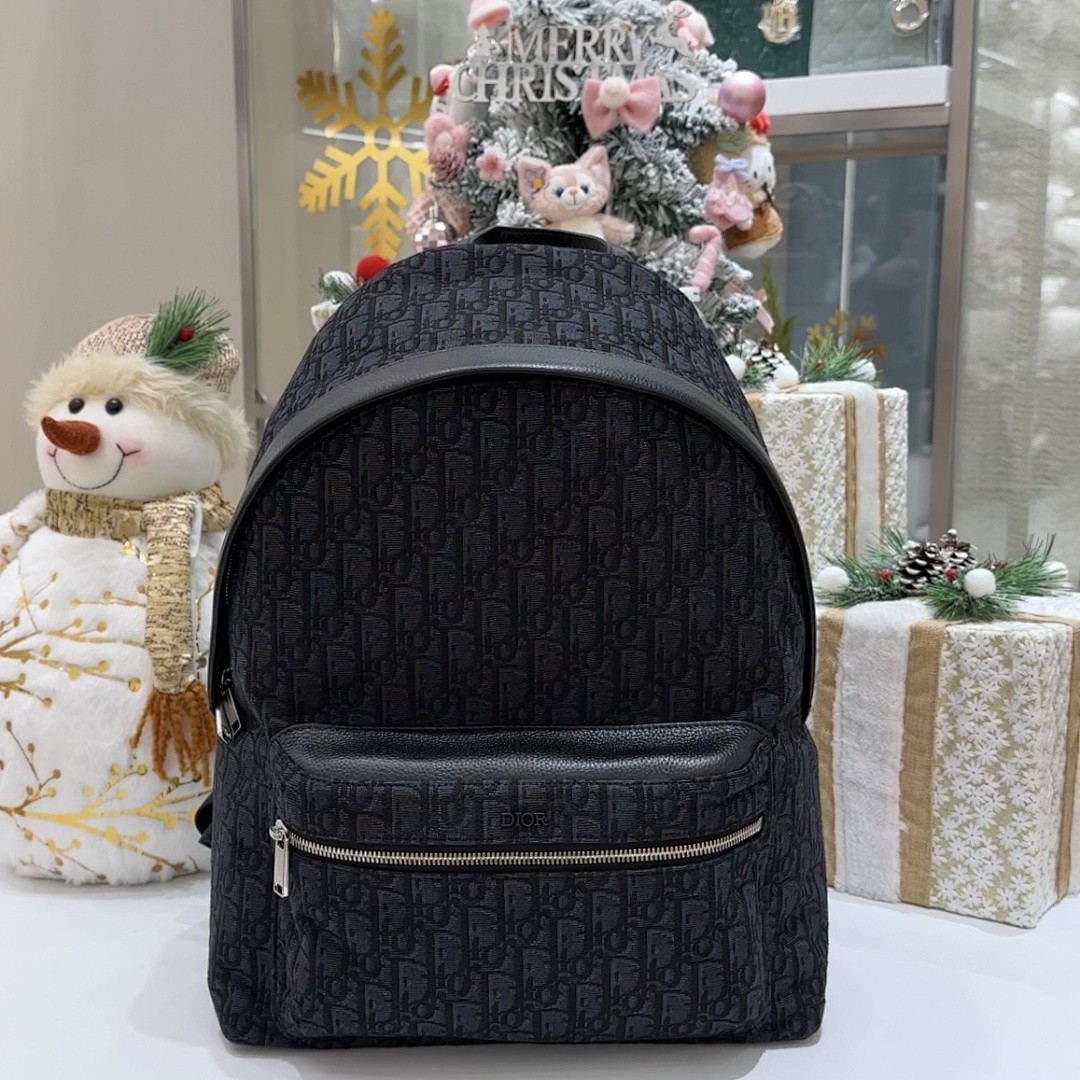 DIOR RIDER BACKPACK BLACK DIOR OBLIQUE JACQUARD
